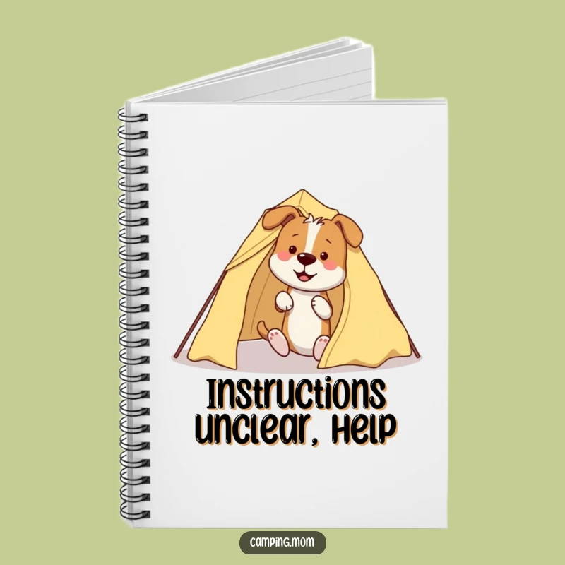Funny Dog Tent Notebook - Jot Down Camping Plans, Perfect Gift for Campers