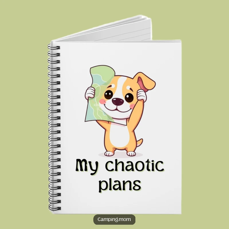 Funny Lost Dog Journal - Map Confusion Notebook Gift