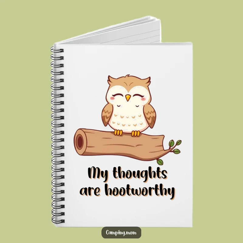 Funny Owl Notebook: Contented Hooting Owl Journal - A Hilarious Funny Gift