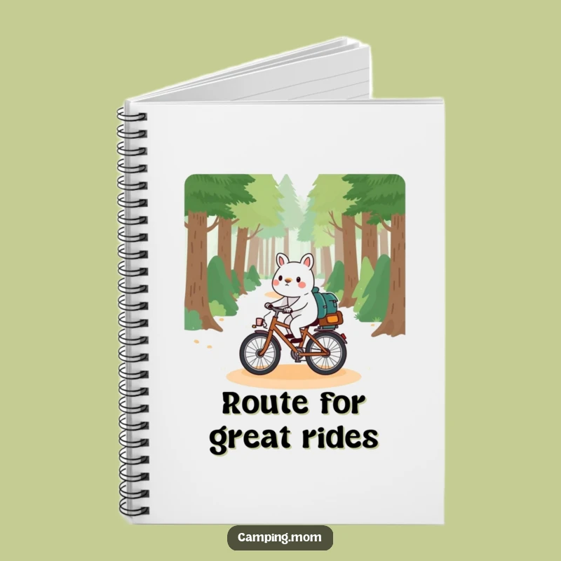 Funny Playful Animal Notebook: Bicycle Forest Path Journal!