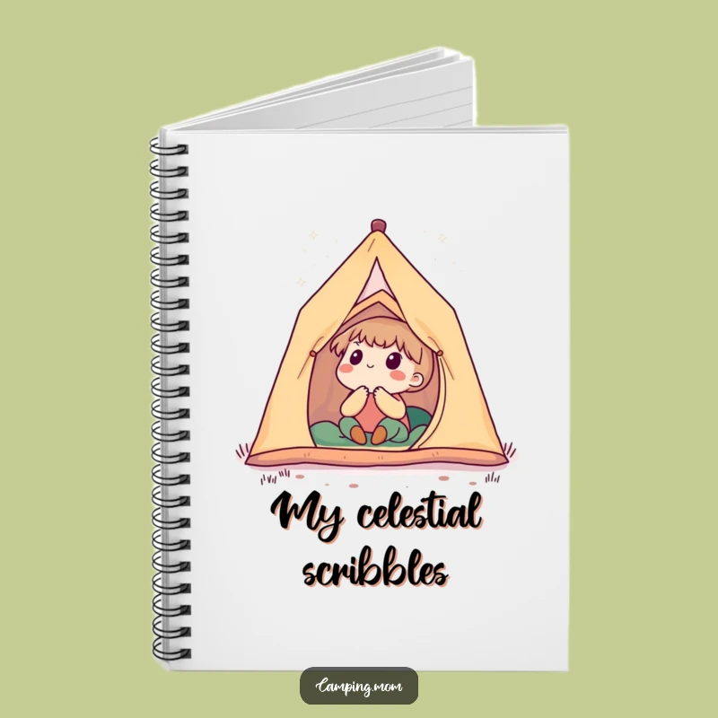 Funny Star Gazing Camping Notebook: Cute Character Wondering At Night Sky, A Creative Funny Gift.