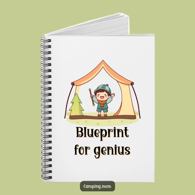 Funny Tent Setup Camping Notebook: Joyful Character & Big Poles, A Creative Funny Gift.