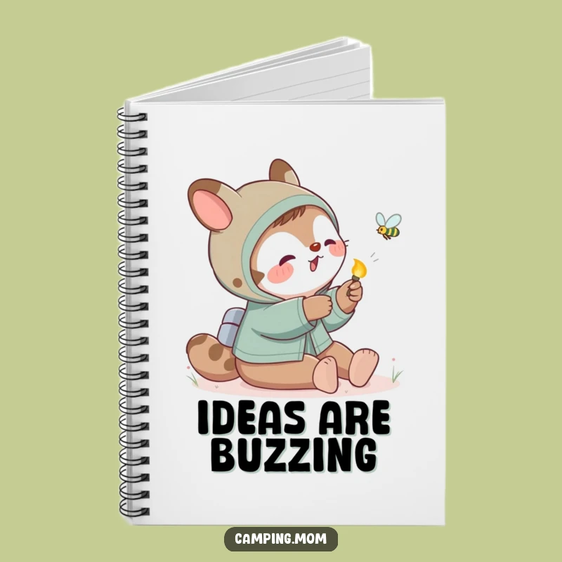 Funny Camping Mom Animal Firefly Notebook, Journal Whimsy Humor Gift