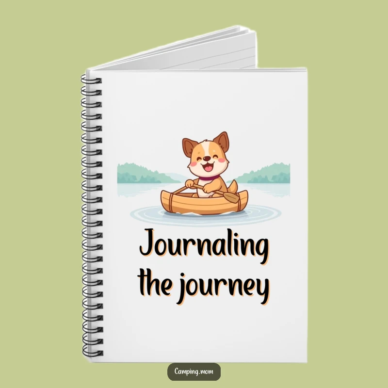 Funny Dog Canoe Notebook - Jot Down Lake Adventures, Perfect Gift for Dreamers