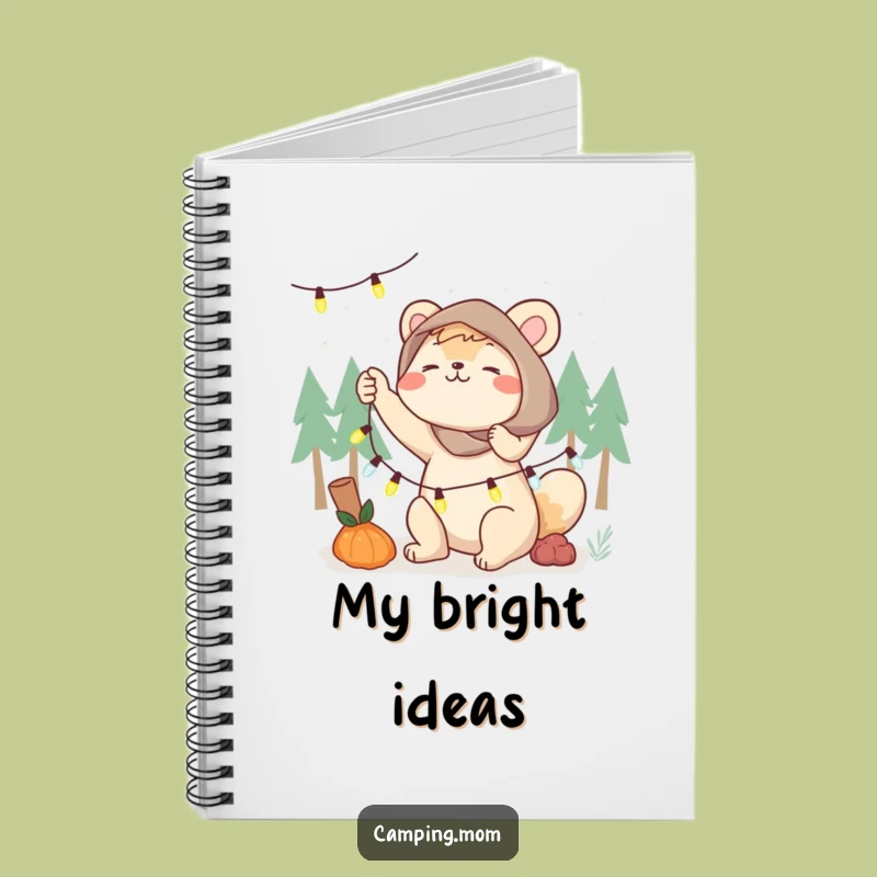 Funny Camping Mom Notebook, Fairy Lights Journal, Perfect Gift for Her Plans