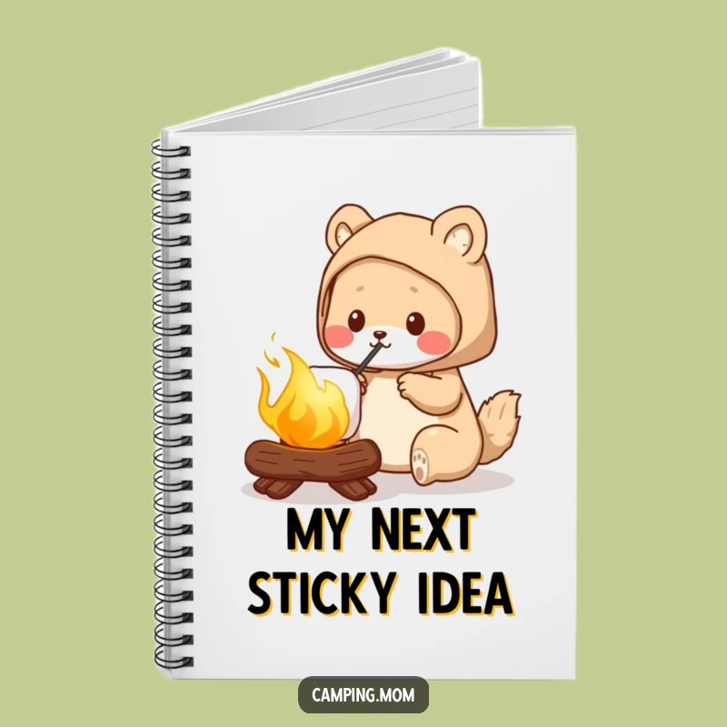 Funny Camping Mom Notebook, Marshmallow Roasting Journal, Perfect Gift for Her Ideas