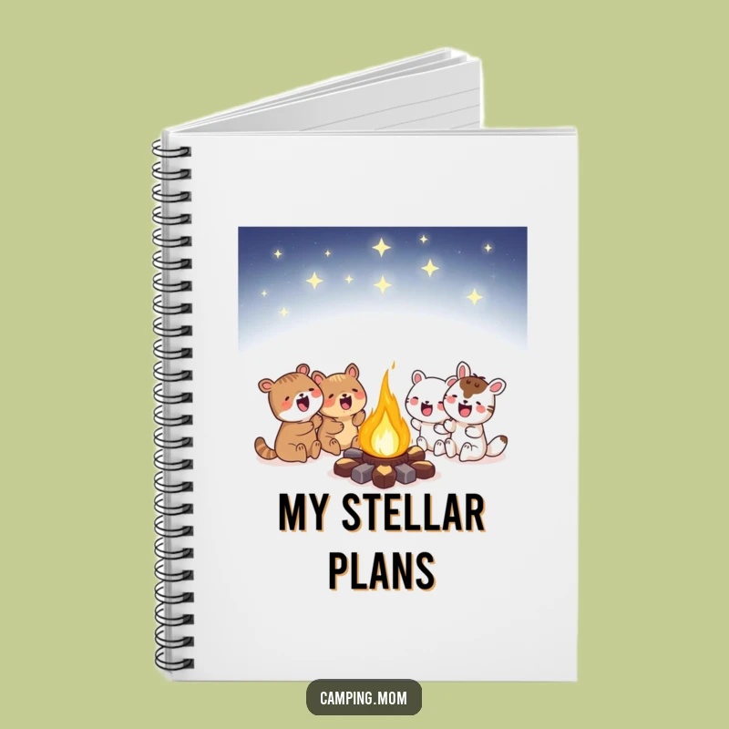 Funny Campfire Night Notebook: Journal Under the Stars with Cozy Charm