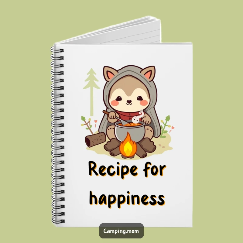 Funny Camping Mom Animal Notebook, Camp Recipe Journal, Outdoor Gift