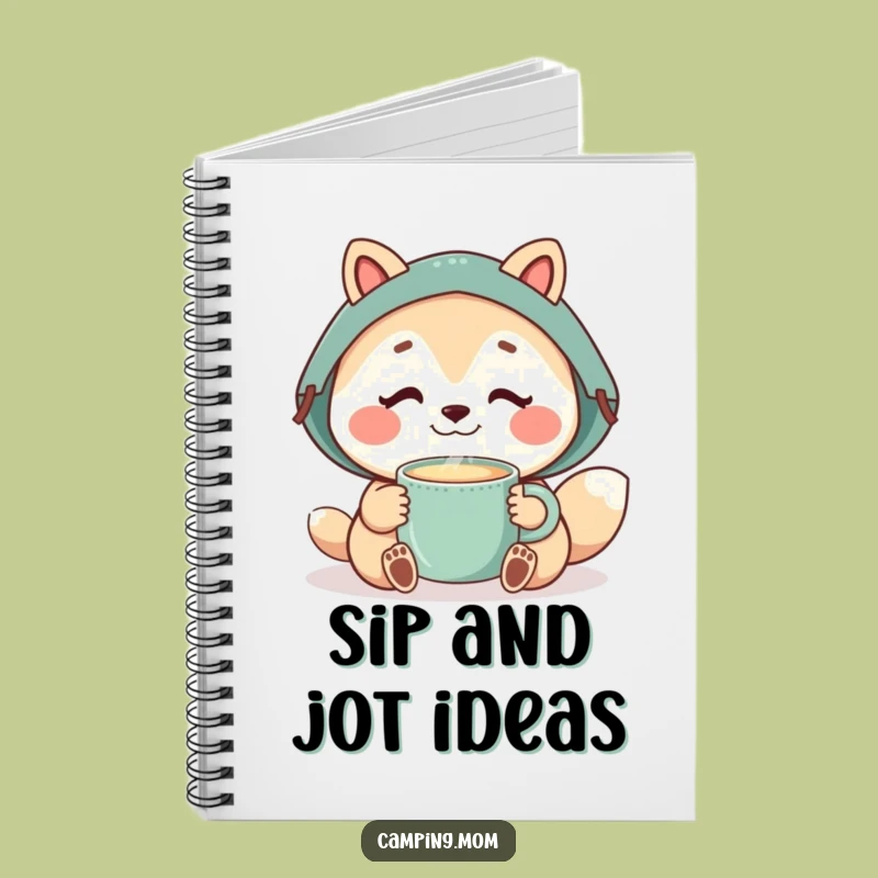 Funny Camping Mom Animal Sip Notebook, Journal Relaxing Humor Gift
