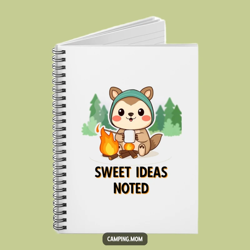 Funny Marshmallow Animal Campfire Notebook - Jot Down Sweet Ideas!