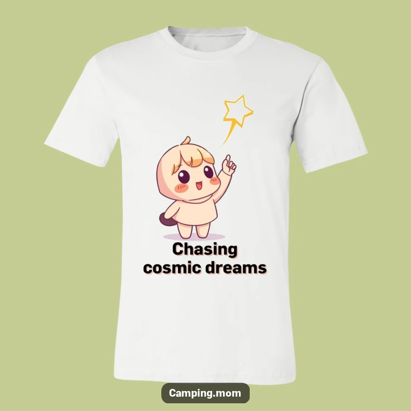 Funny Shooting Star Character T-Shirt, Wear Your Dreams with Humorous Style