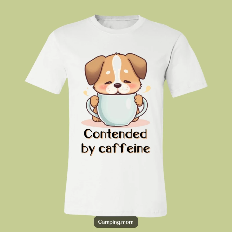 Funny Cozy Dog T-Shirt - Relaxing Sips Adventure Tee