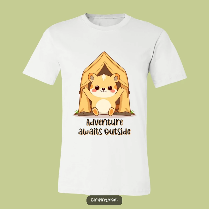 Funny Camping Animal Tent Opener T-Shirt - Adventure Awaits Tee