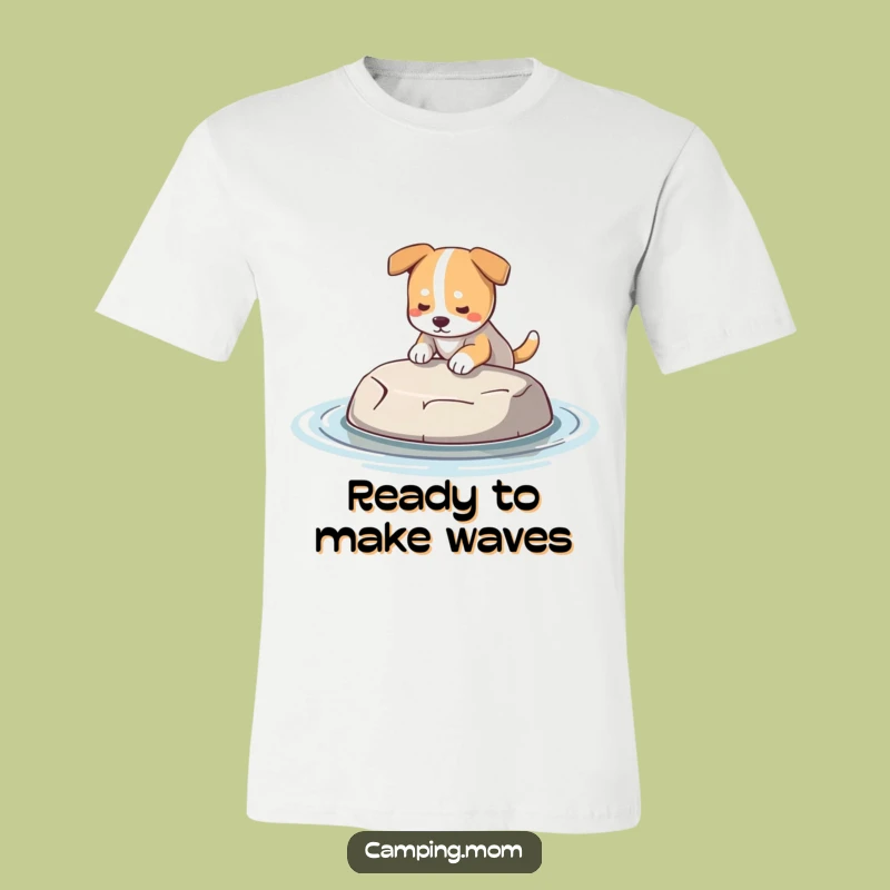 Funny Dog Skipping Stone T-Shirt - Nature's Best Friend, Great Gift for Hikers