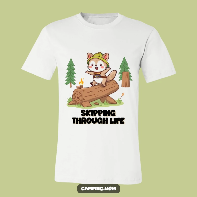 Funny Skipping Animal Log T-Shirt - Express Your Joyful Spirit!