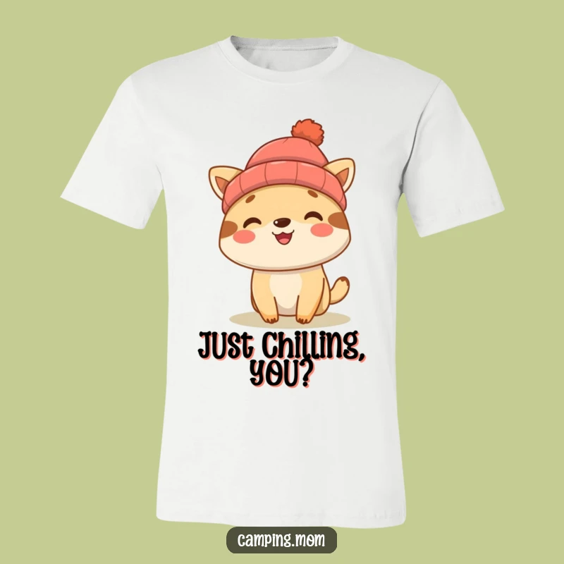 Funny Camping Animal Beanie T-Shirt - Hilarious Outdoor Adventure Tee