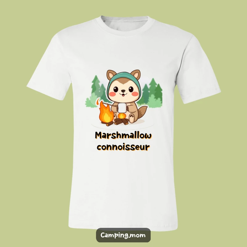 Funny Marshmallow Animal Campfire T-Shirt - Campfire Bliss Tee