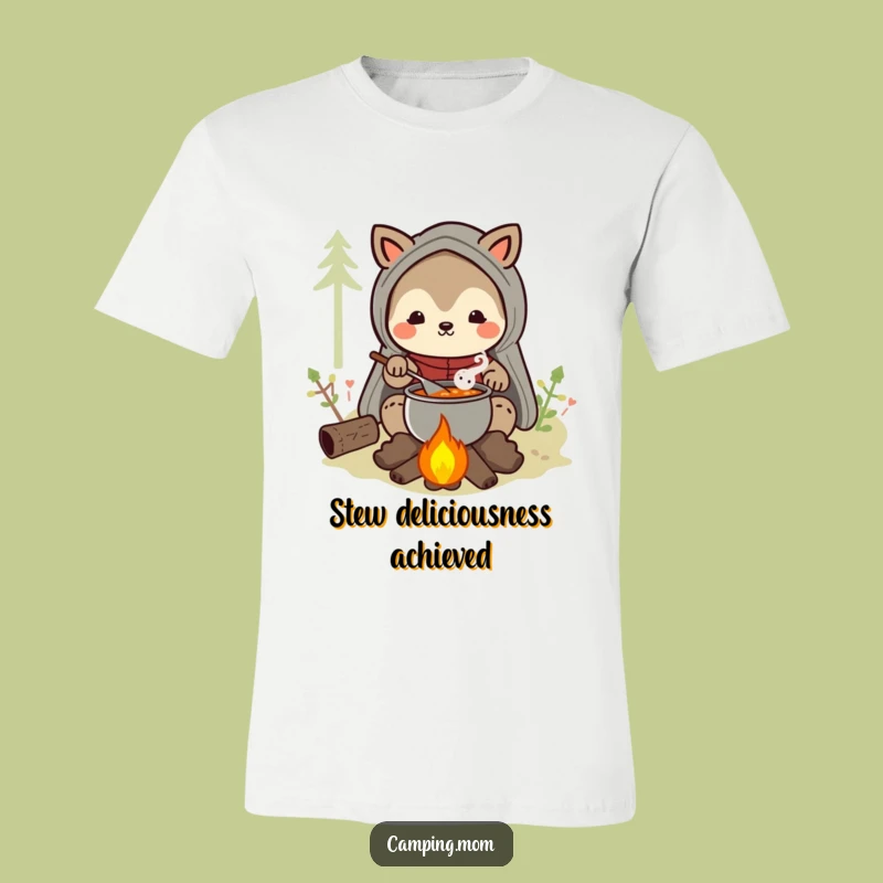 Funny Camping Mom Animal T-Shirt, Campfire Cook, Outdoor Foodie Gift