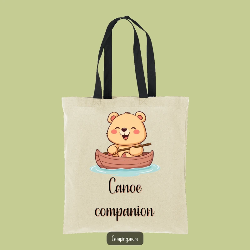Funny Canoe Mama Bear Tote Bag: Carry Your Paddling Essentials