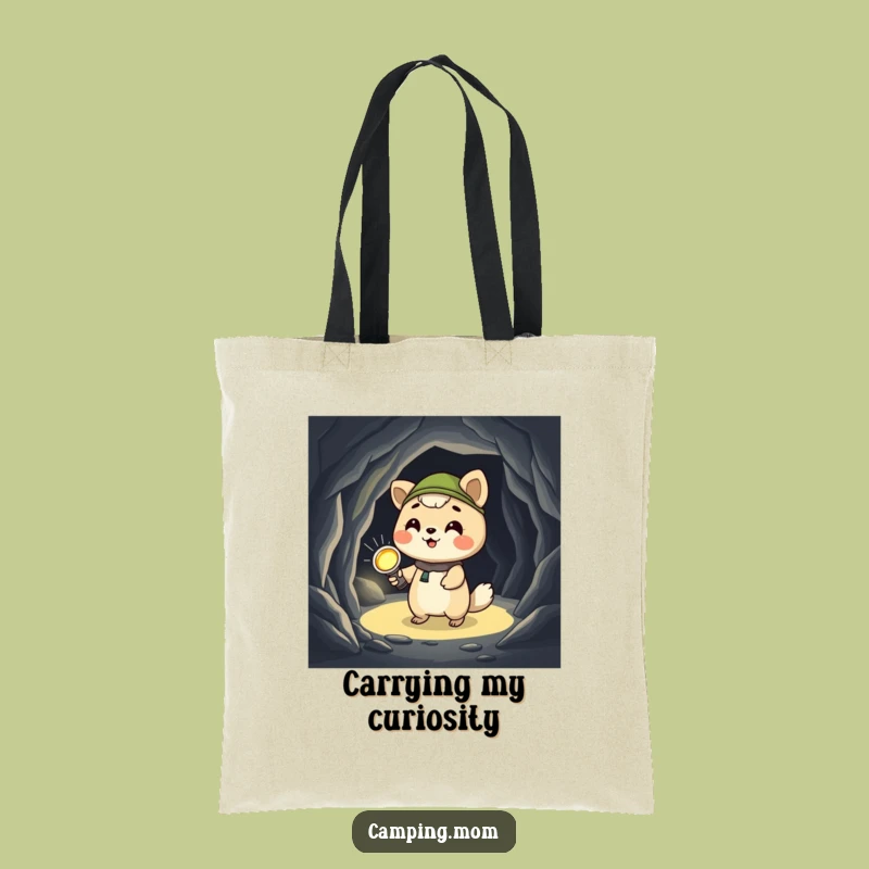 Funny Giggling Animal Tote Bag: Cave Explorer Flashlight Gear!