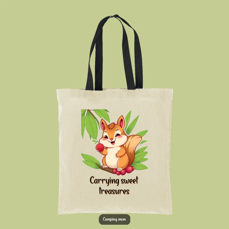 Funny Chipmunk Tote Bag: Cheerful Berry Giver - Your Stylish Funny Gift