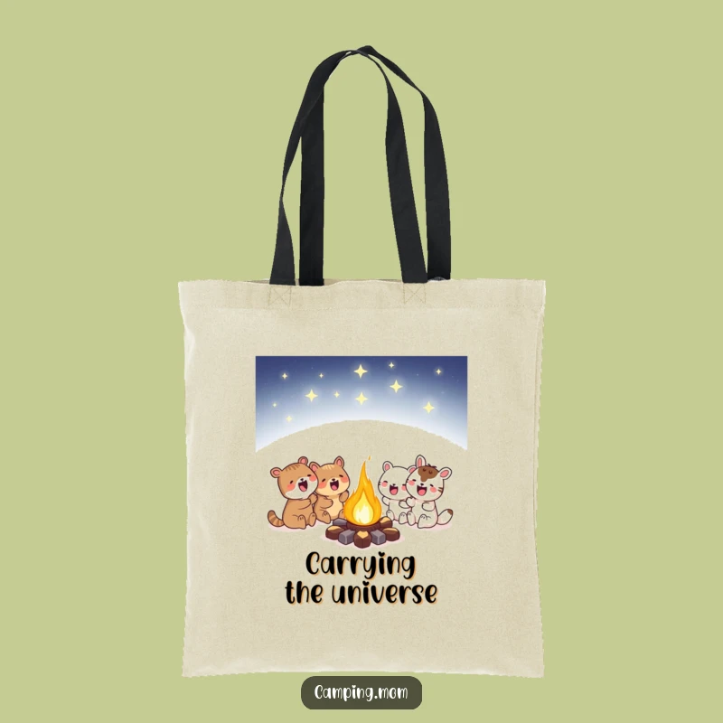 Funny Campfire Night Tote Bag: Carry Your Love for Starry Evenings
