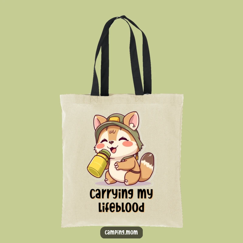 Funny Camping Animal Canteen Sipper Tote Bag - Carry Your Refreshment!