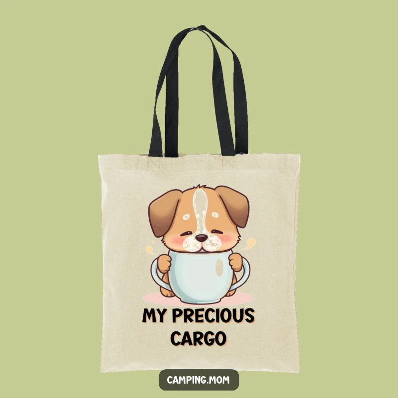 Funny Cozy Dog Canvas Tote Bag - Relaxation Essential