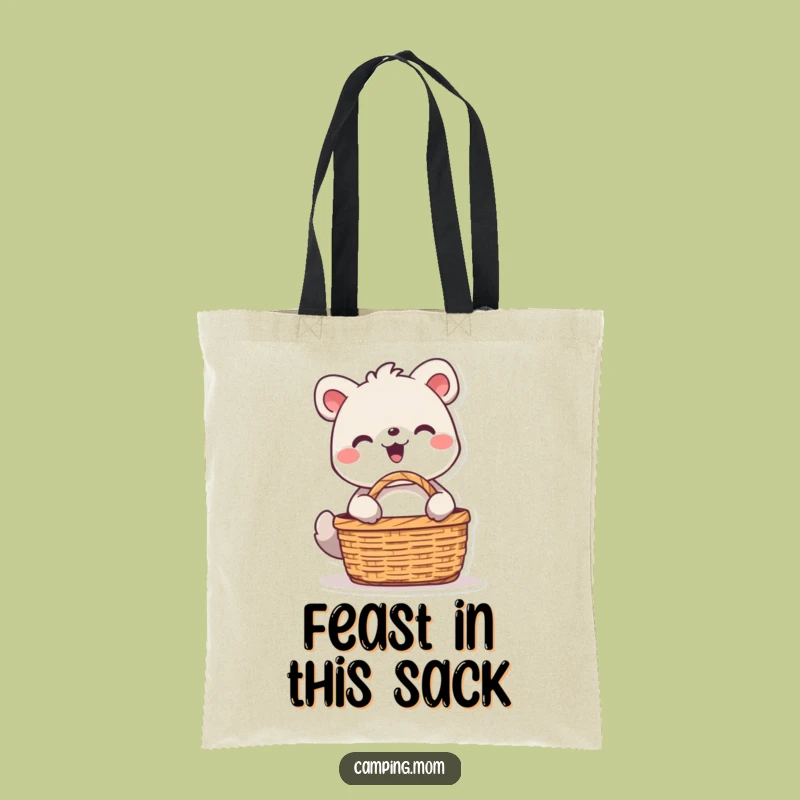 Funny Delighted Animal Tote Bag - Beaming Picnic Design for a Hilarious and Practical Gift