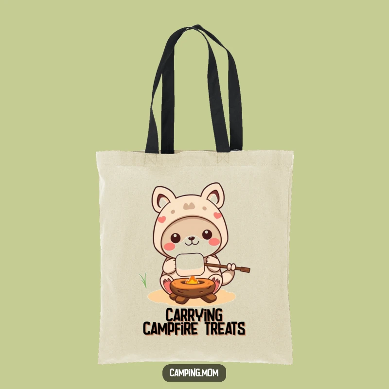 Funny Kawaii Camping Animal Marshmallow Roaster Tote Bag - Carry Your Fun!