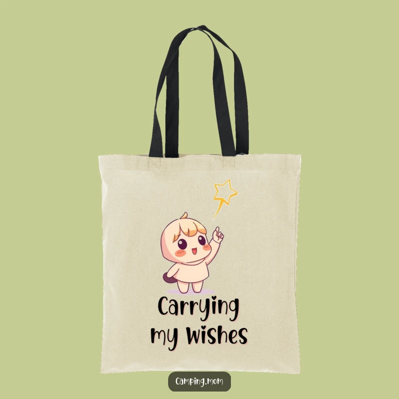 Funny Shooting Star Character Tote Bag, Carry Your Wishes with Humorous Flair
