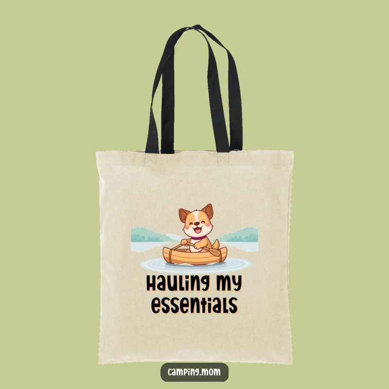 Funny Dog Canoe Tote Bag - Carry Lake Day Vibes, Perfect Gift for Dog Owners