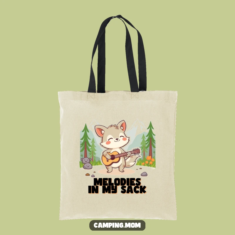 Funny Spirited Animal Tote Bag - Wilderness Guitarist for a Hilarious and Musical Gift